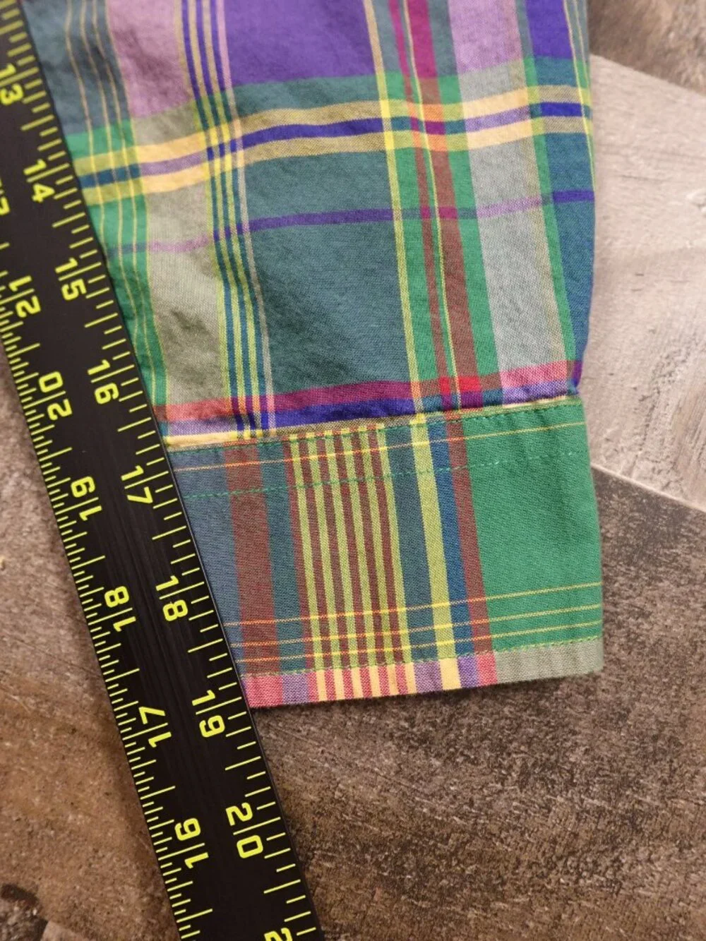 Polo Ralph Lauren Plaid Button Down Shirt‎ Boys Large Green Preppy